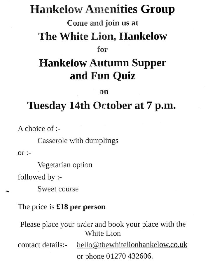 Autumn Supper 2025 flyer